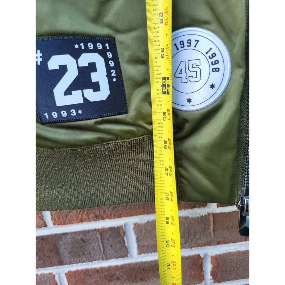 Jordan Air Men’s Small Goat Bomber Jacket Green Rookie Of The Year 1985 R.O.Y